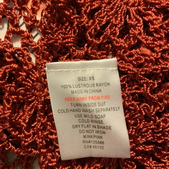 Minkpink Evelyn Crochet Cover Up NWT Beach Sarong Size XS - Picture 8 of 8